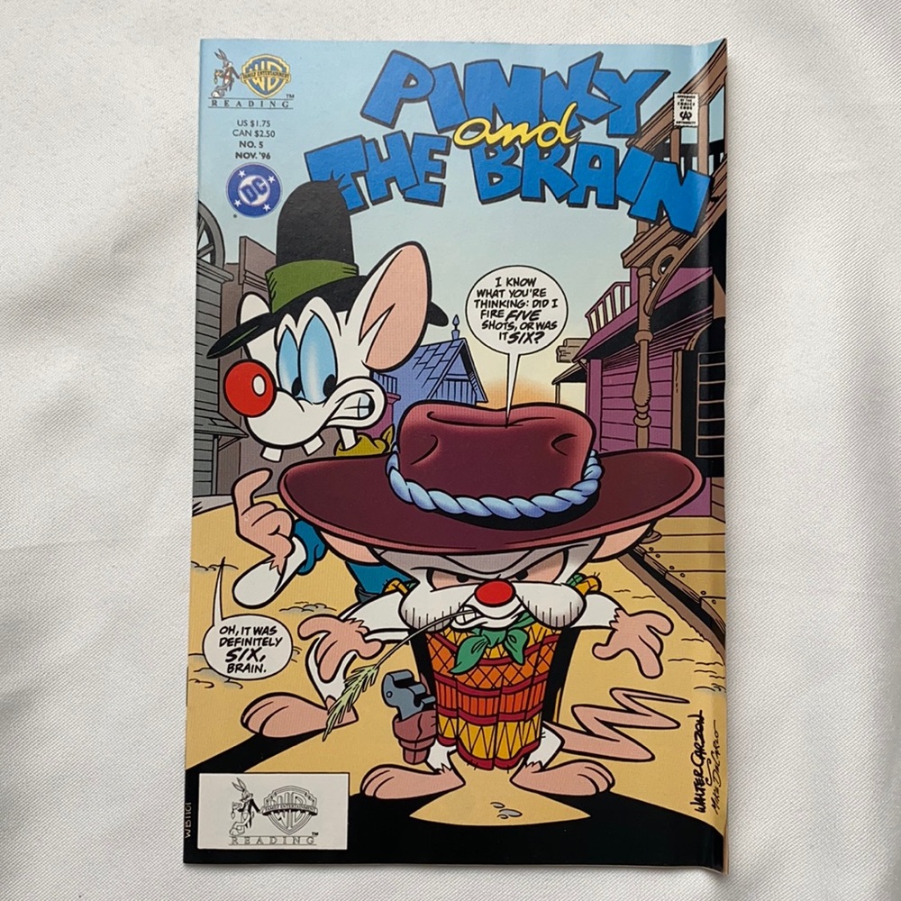 Pinky and the Brain No. 5 Nov ‘96 WB Bugs Bunny Logo Variant RARE DC Comics